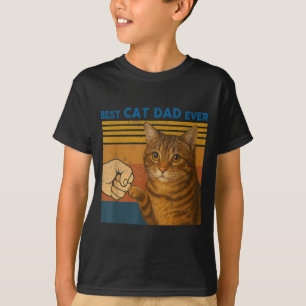 T-shirt Meilleur Papa Chat du Monde Cadeaux Drôles pour Ho