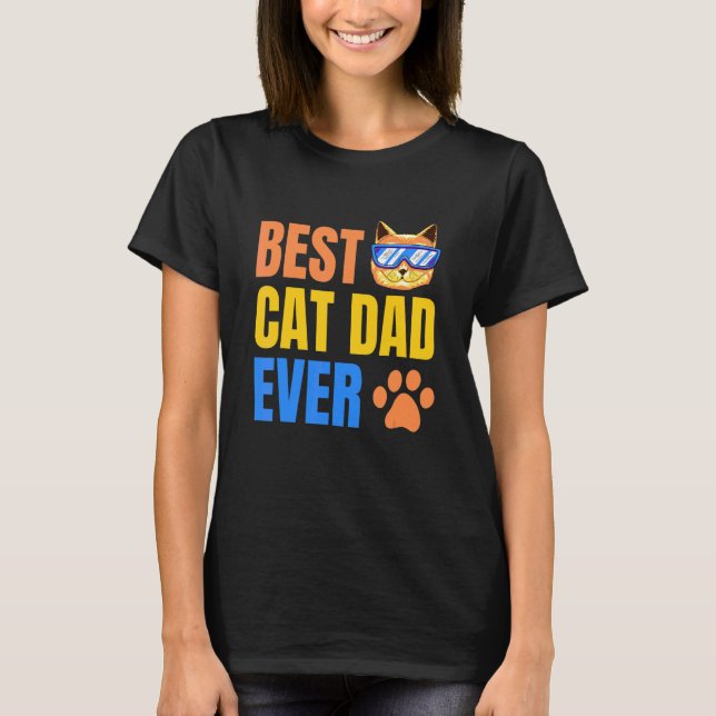 T-shirt Meilleur Papa Chat du Monde  Chat  Papa Chat Père (Devant)
