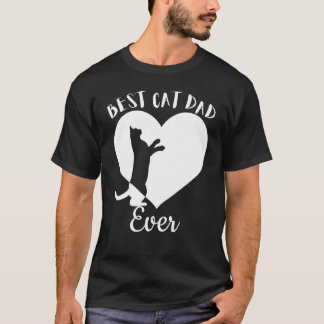 T-shirt Meilleur Papa Chat du Monde Chats Noirs Mignons Vi