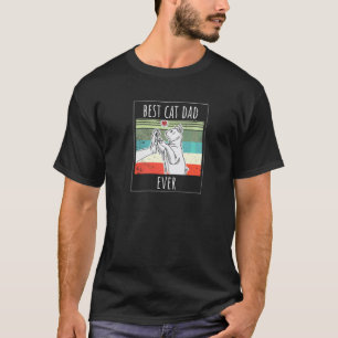 T-shirt Meilleur Papa Chat du Monde Citation Propriétaire