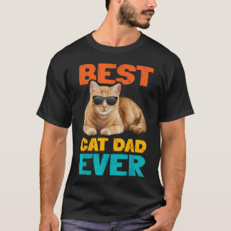 T-shirt Meilleur Papa Chat du Monde Drôle Propriétaire de