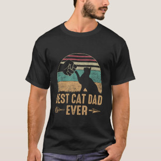 T-shirt Meilleur Papa Chat du Monde Drôle Rétro Papa Chato