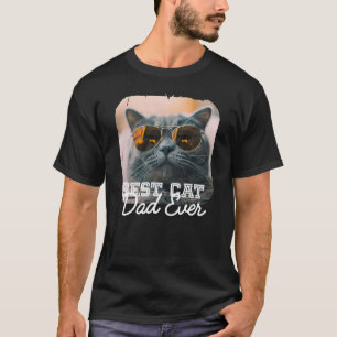 T-shirt Meilleur Papa Chat du Monde Moderne Photo de Compa