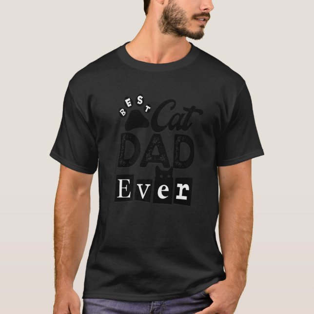 T-shirt Meilleur Papa Chat du Monde Papa Chat (Devant)
