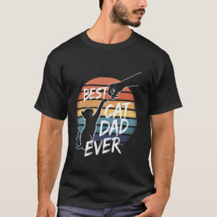 T-shirt Meilleur Papa Chat du Monde Poing Bump Papa Rétro