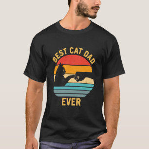 T-shirt Meilleur papa chat du monde Vintage Fist Bump Couc