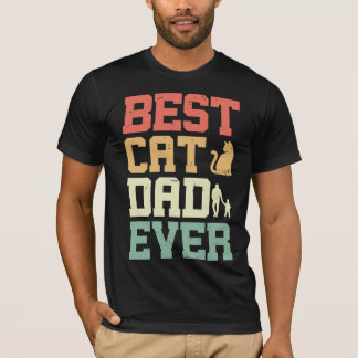T-shirt meilleur papa chat jamais cadeau pour pères papas