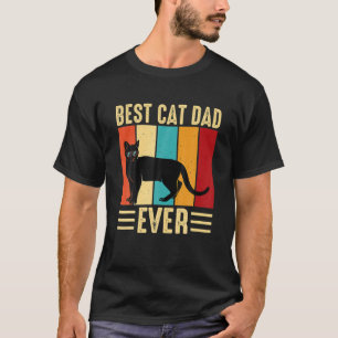 T-shirt Meilleur papa chat jamais Retro vintage drôle de p