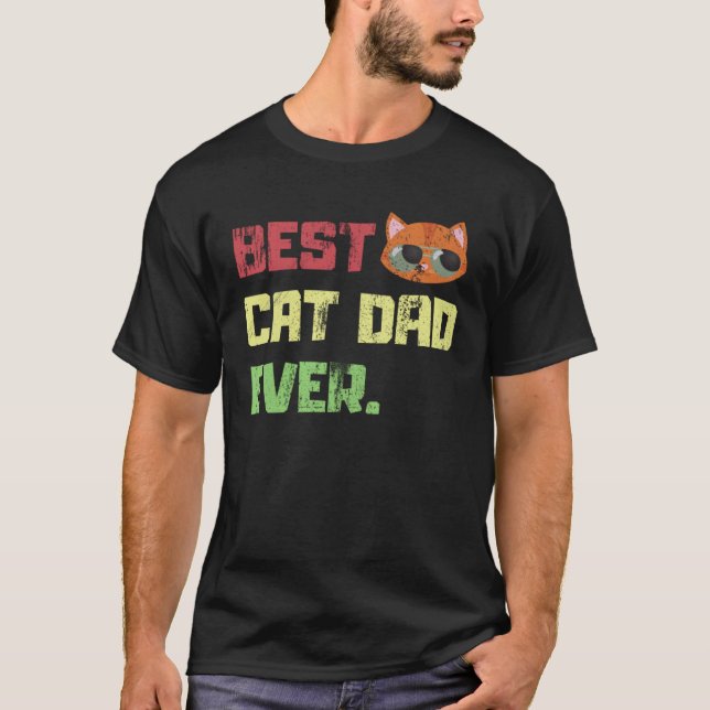 T-shirt Meilleur Papa Chat Stressé (Devant)