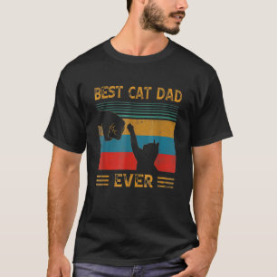T-shirt Meilleur Papa Chat Vintage À Bump Chat