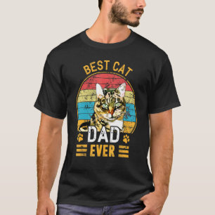 T-shirt Meilleur papa chat vintage à jamais Bump Fit Fête