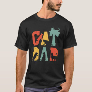 T-shirt Meilleur papa chat vintage Bonne fête des pères