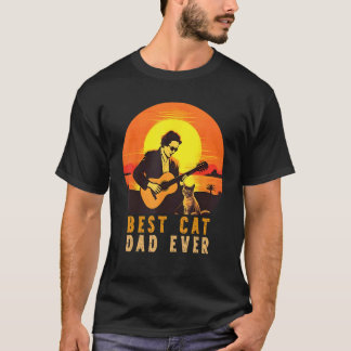 T-shirt Meilleur papa chat vintage, drôle papa chat 1