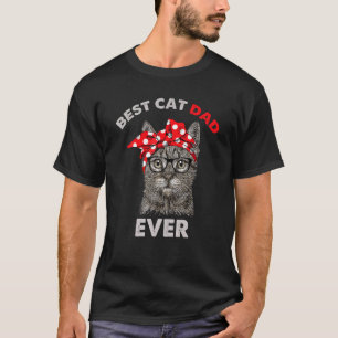 T-shirt Meilleur Papa Chat Vintage Pour Hommes Chat Papa