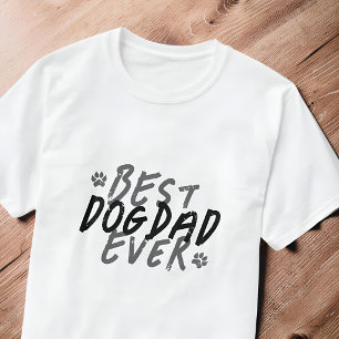 T-shirt Meilleur Papa Chien de Tous les Temps Moderne Noir