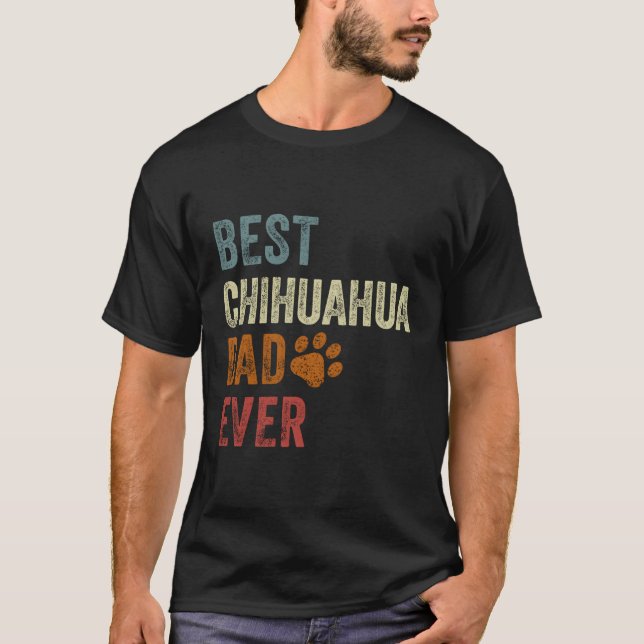 T-shirt Meilleur Papa Chihuahua Jamais Chihuahua Papa Da P (Devant)