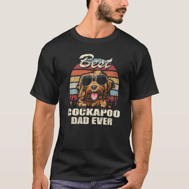 T-shirt Meilleur Papa Cockapoo de tous les temps pour la F (Devant)