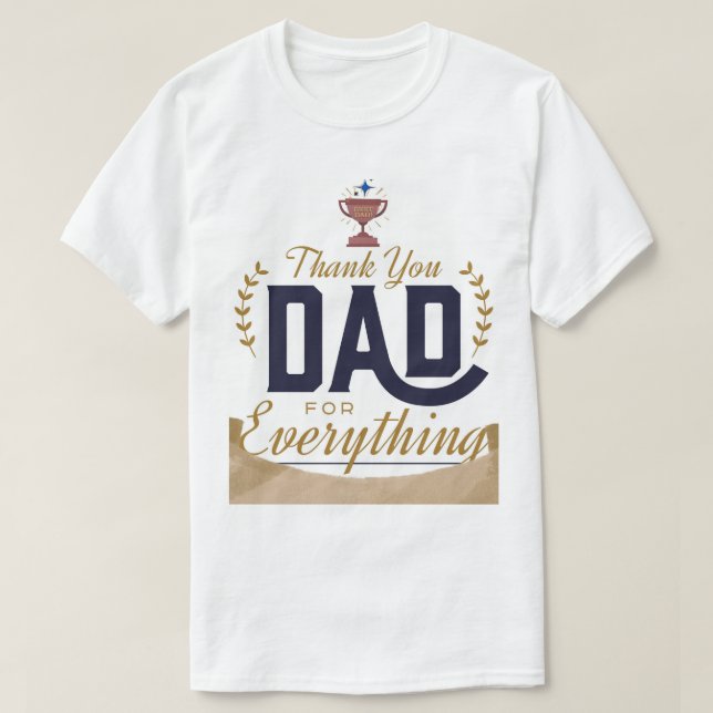 T-shirt Meilleur Papa – Conception Merci (Design devant)