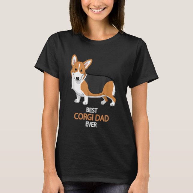 T-shirt Meilleur papa Corgi (Devant)