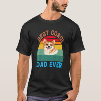 T-shirt Meilleur papa Corgi propriétaire de chien Pembroke