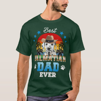 T-shirt Meilleur papa dalmate Meilleur papa Amoureux des c