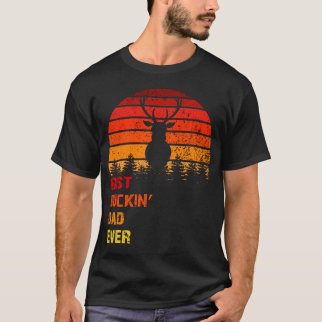 T-shirt meilleur papa de buckin (Devant)