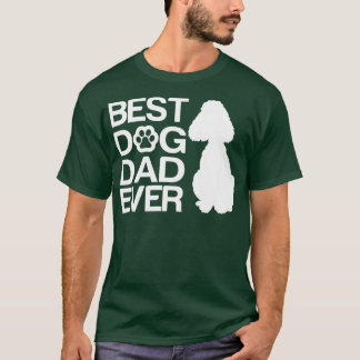 T-shirt Meilleur papa de caniche Jamais Meilleur Mixte de