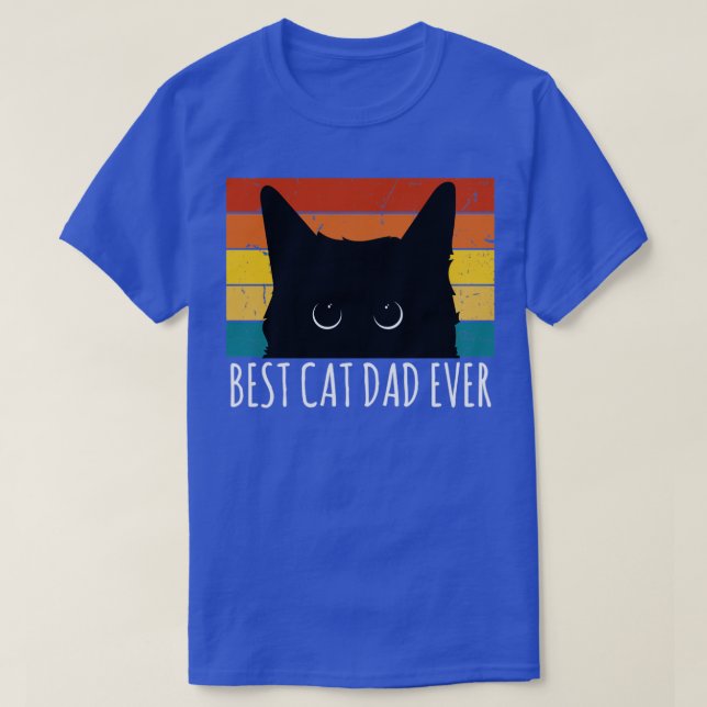 T-shirt Meilleur papa de chat (Design devant)