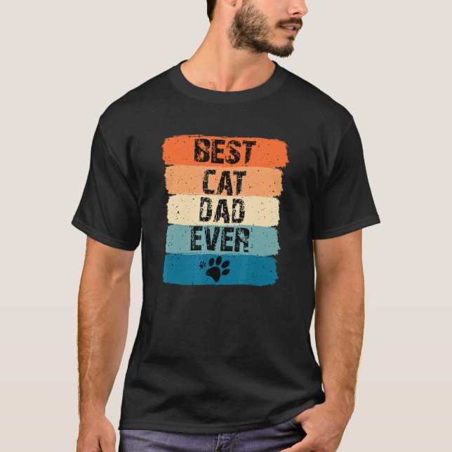 T-shirt Meilleur Papa de Chat pour Homme   Chat (Devant)