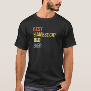 T-shirt Meilleur papa de chat siamois pour homme Chat