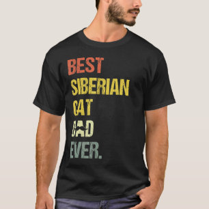 T-shirt Meilleur Papa de Chat Sibérien pour Hommes  Chat