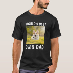 T-shirt Meilleur papa de chien au monde Photo personnalisé