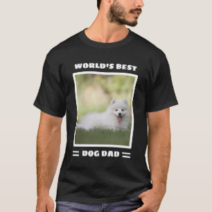 T-shirt Meilleur papa de chien du monde Photo personnalisé