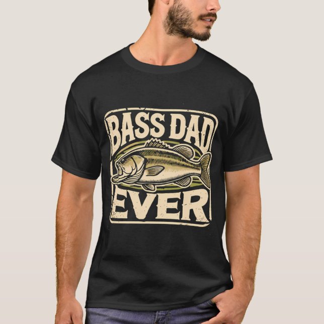 T-shirt Meilleur Papa de la basse (Devant)