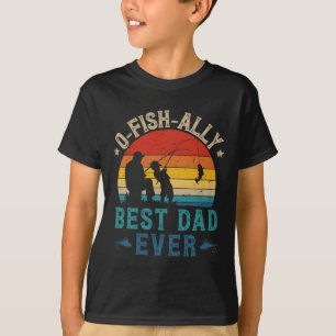 T-shirt Meilleur Papa De Pêche Jamais De Pêche Officiellem