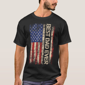 T-shirt Meilleur Papa de Tous Drapeau Américain US pour la
