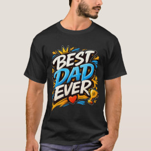 T-shirt Meilleur Papa de Tous les Temps Graffiti Moderne a