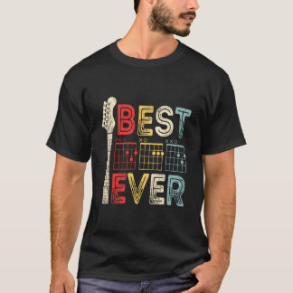 T-shirt Meilleur Papa De Tous Les Temps Papa Accord Guitar