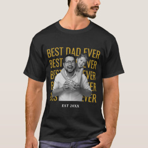 T-shirt Meilleur Papa de Tous les Temps Photo Vintage pers