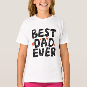 T-shirt Meilleur Papa De Tous Les Temps Typographie Mignon