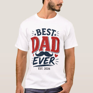 T-shirt Meilleur Papa de Tous les Temps Typographie Vintag