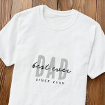 T-shirt Meilleur Papa depuis 20XX Moderne Simple Preppy<br><div class="desc">Ce design simple et moderne est composé de la typographie de san serif.</div>