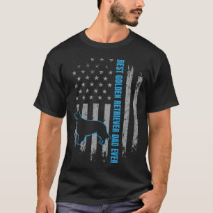 T-shirt Meilleur Papa Doré Jamais Chien Retriever Doré Amé