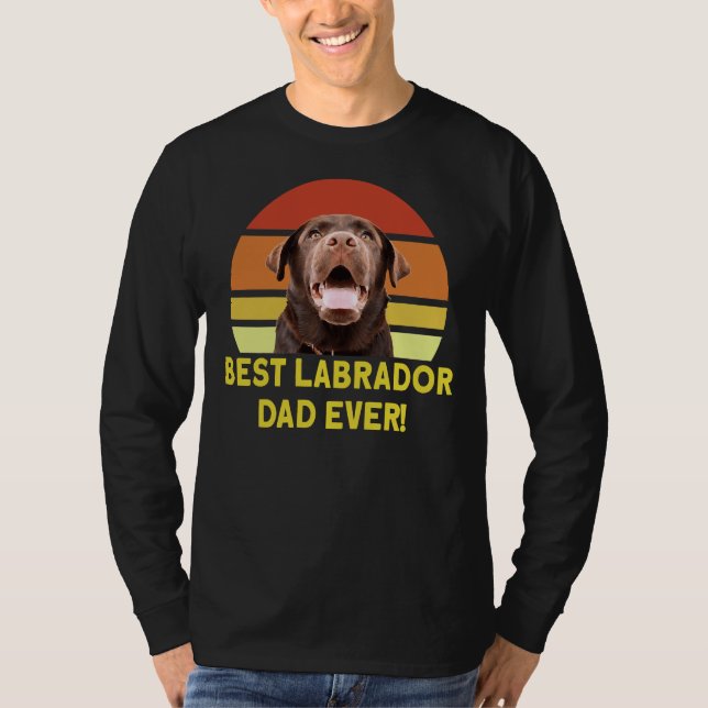 T-shirt Meilleur papa du Labrador (Devant)