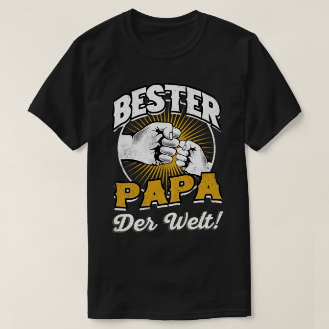 T-shirt Meilleur papa du monde (Design devant)