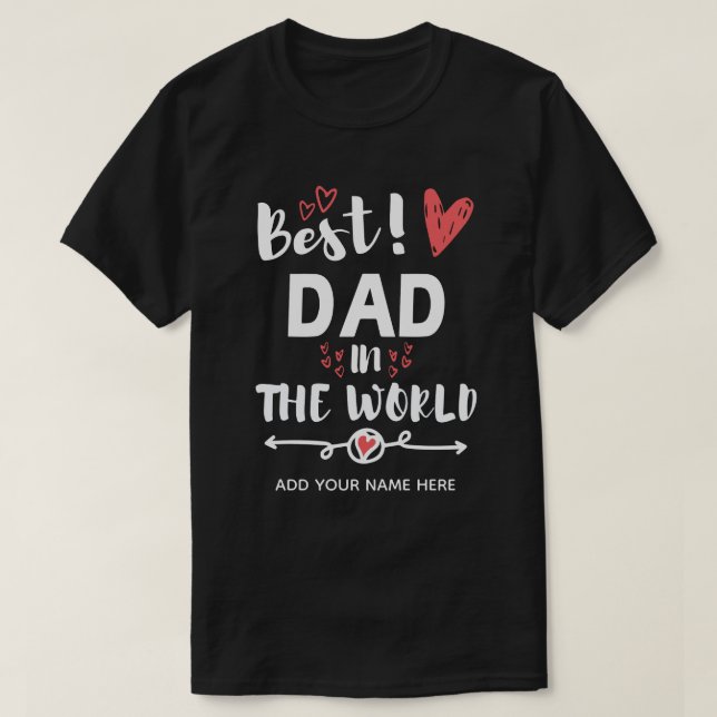 T-shirt Meilleur Papa Du Monde (Design devant)