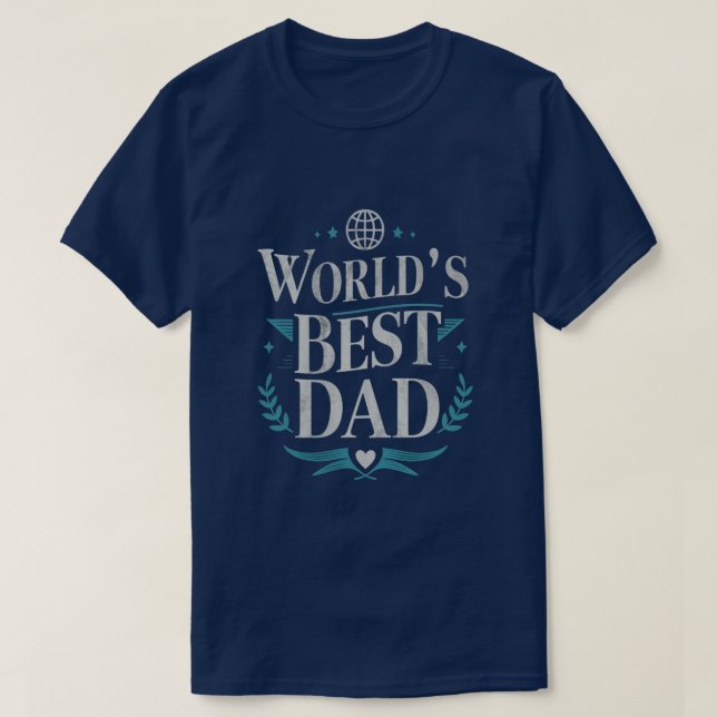 T-shirt Meilleur Papa du Monde (Design devant)