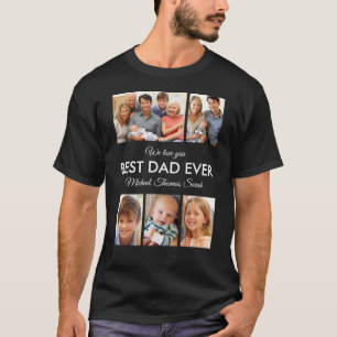 T-shirt Meilleur Papa du Monde Collage de Photos Fête des