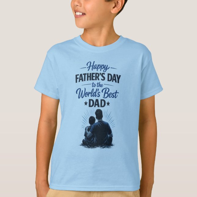 T-shirt Meilleur Papa du Monde | Conception de Cadeau de F (Devant)