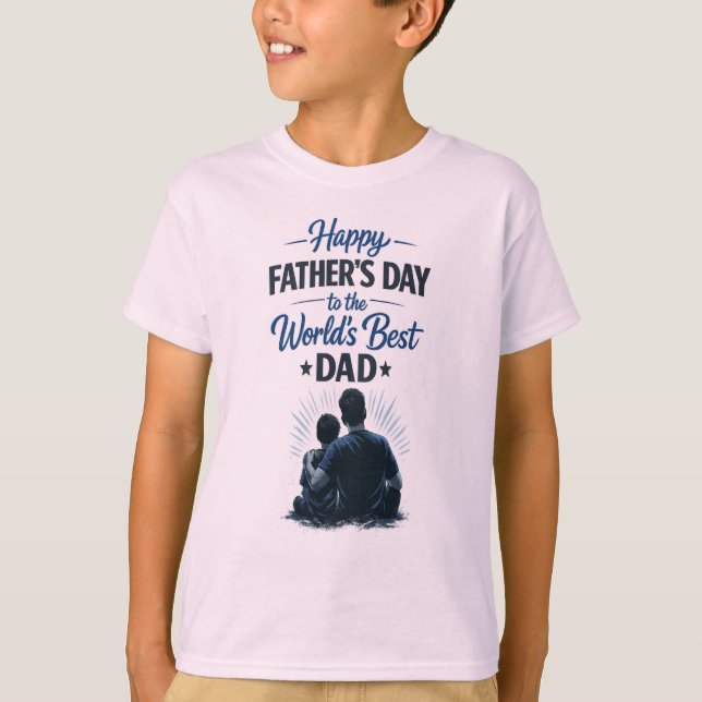 T-shirt Meilleur Papa du Monde | Conception de Cadeau de F (Devant)